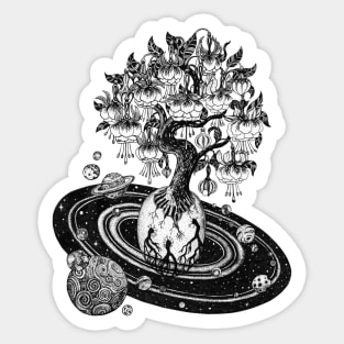 Space tree of life egg of universe Sticker